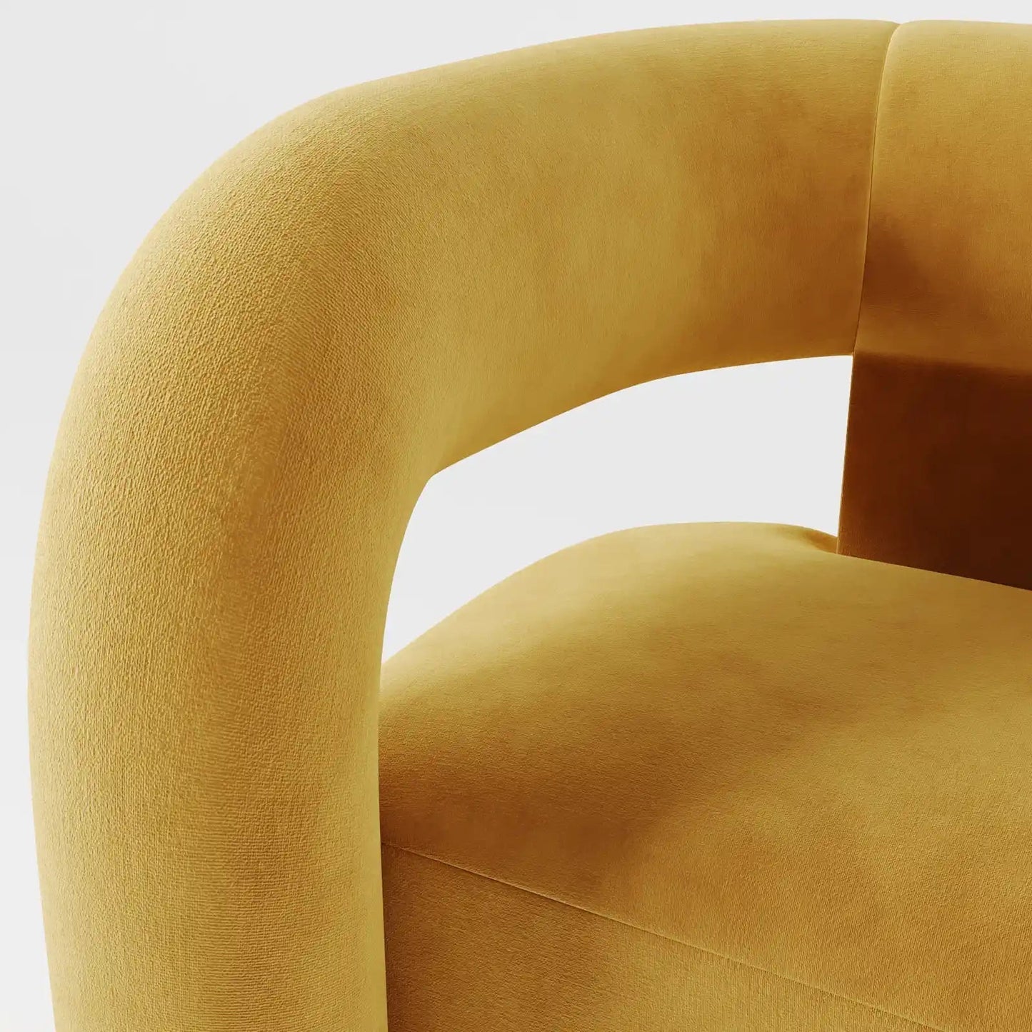 The Veridian Lounge: Architectural Sculptural Chair in Forest Velvet