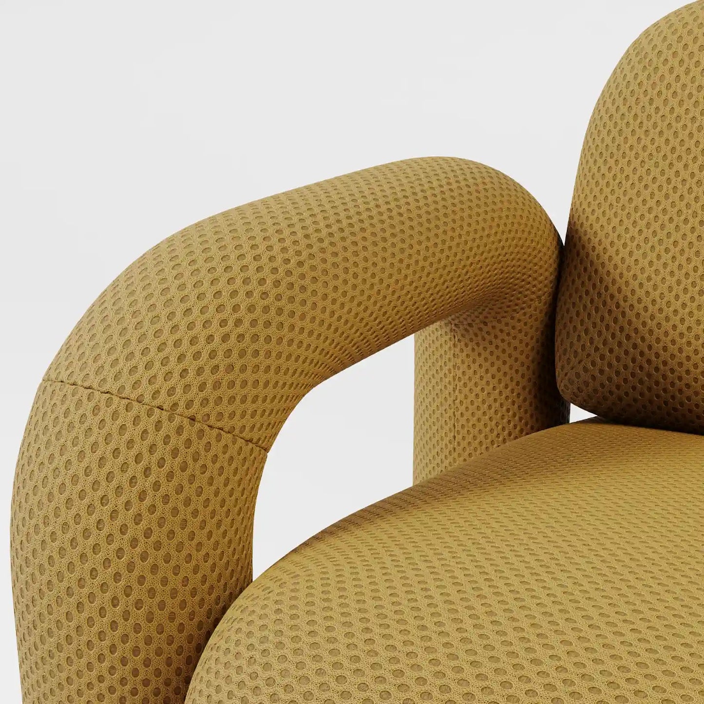 Modern Royal Blue Lounge Chair with Oversized Cylindrical Legs