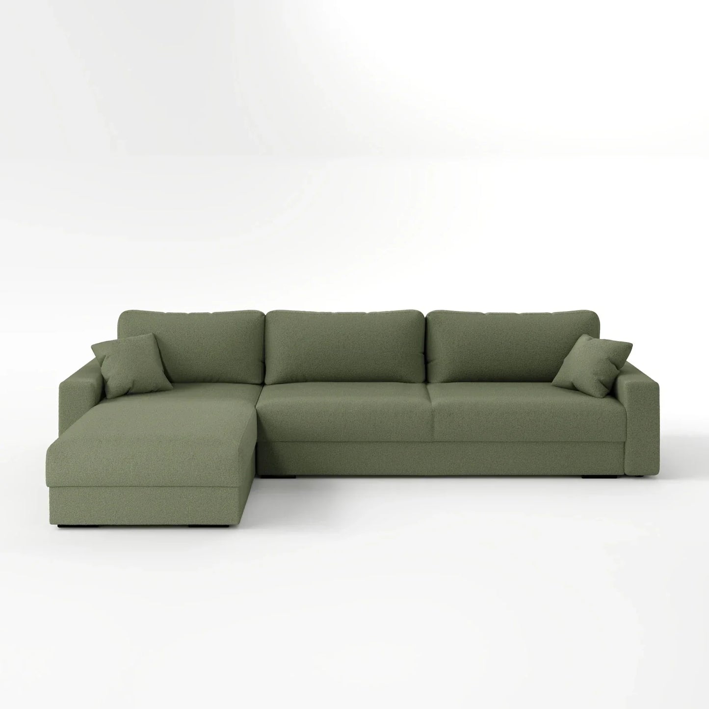 Earth-Tone Grand Sectional 4 Bed Sofa Bed
