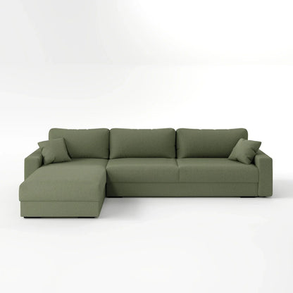 Earth-Tone Grand Sectional 4 Bed Sofa Bed