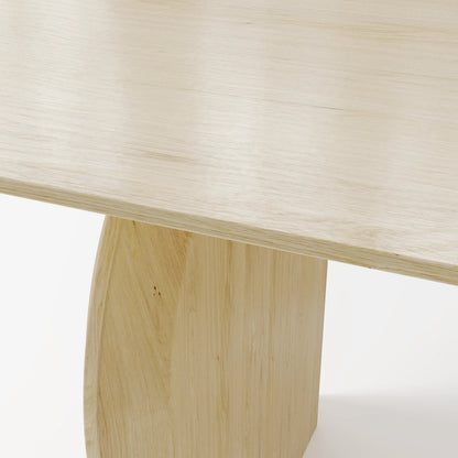 Minimalist Architectural Dining Table with Tapered Geometric Supports