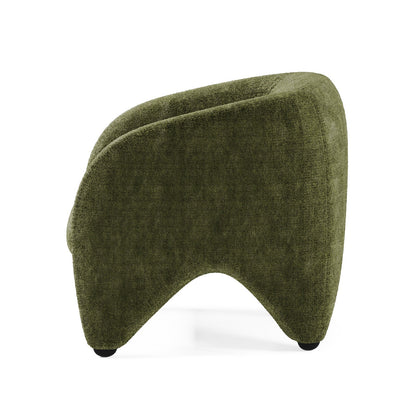 The Eden Lounge: Organic Modern Barrel Chair in Forest Texture