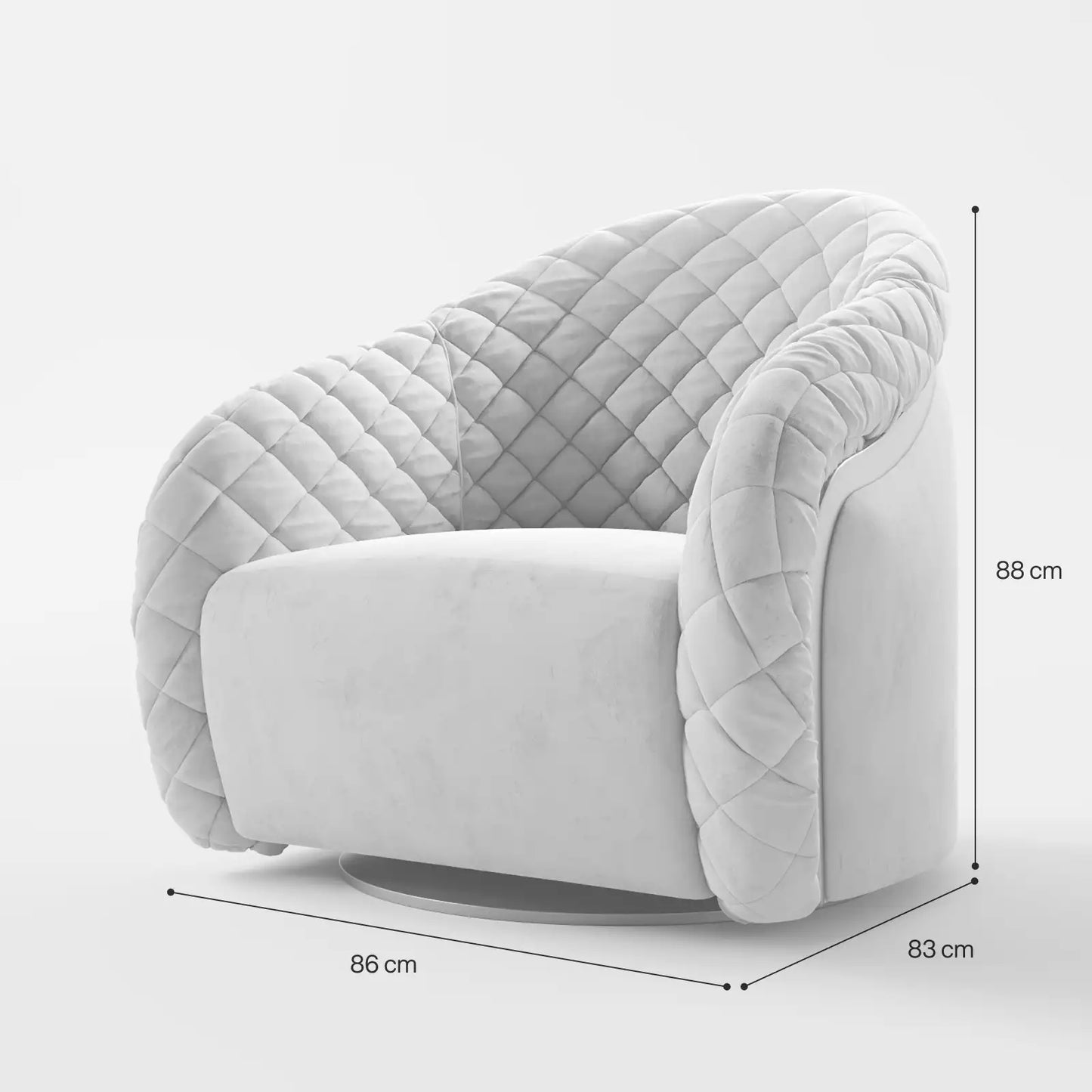 Deco Inspired Tufted Accent Arm Chair