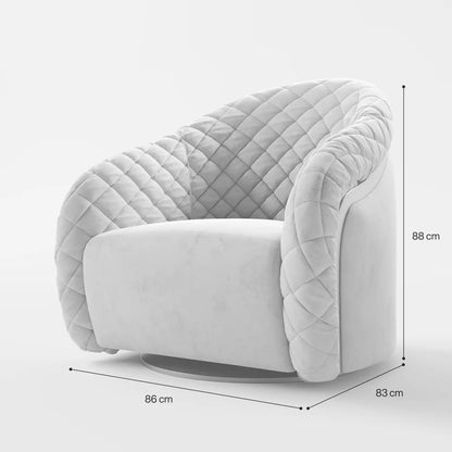 Deco Inspired Tufted Accent Arm Chair