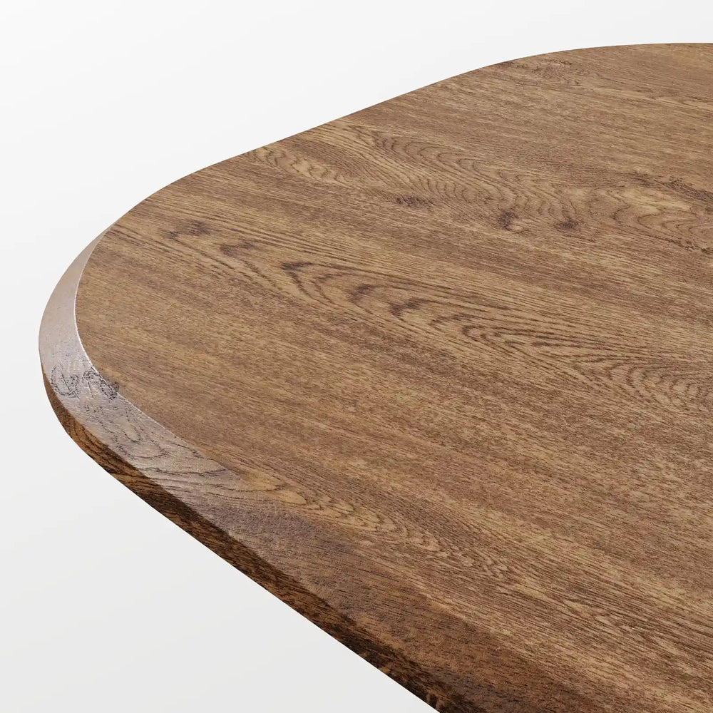 The Aurum Pillar Table: Modern Marble Top with Three Gleaming Brass-Tone Supports