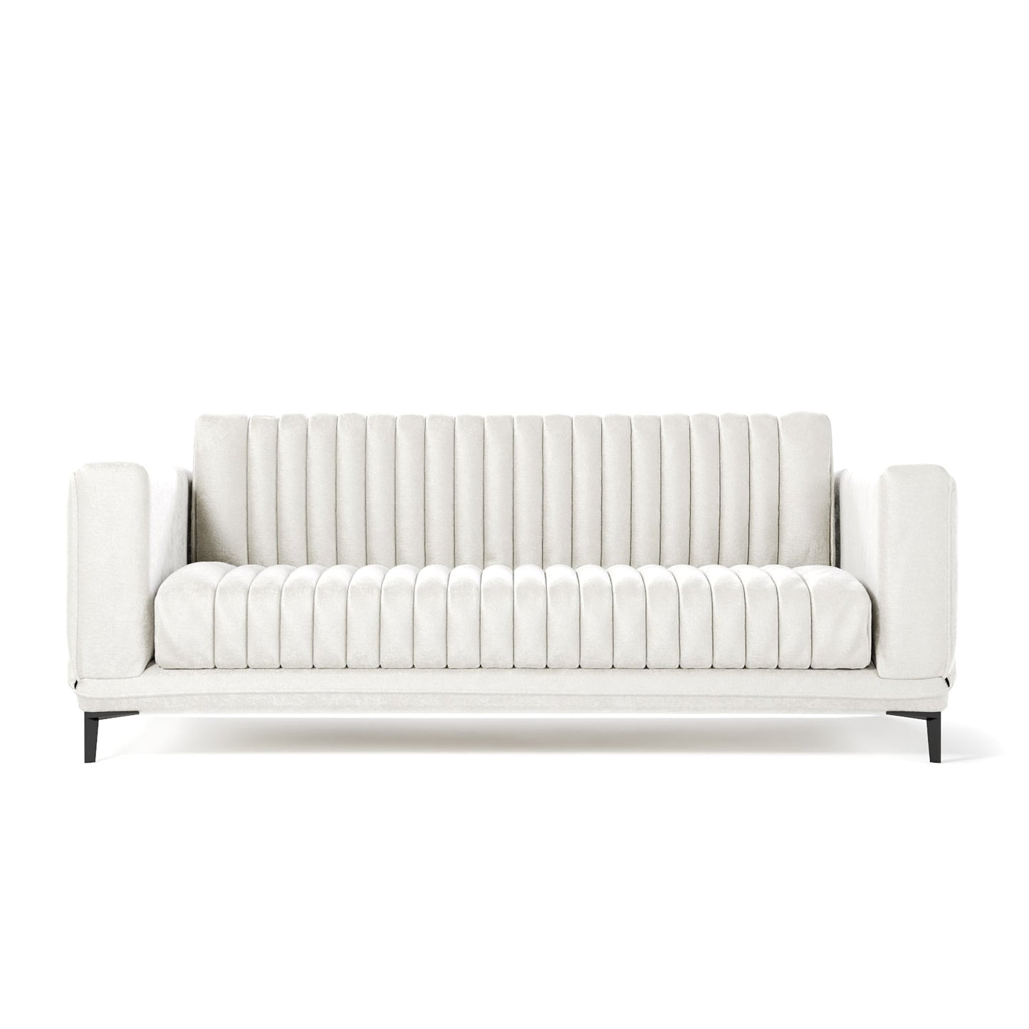 Luxe Ribbed Velvet 3-Seater Sofa Bed