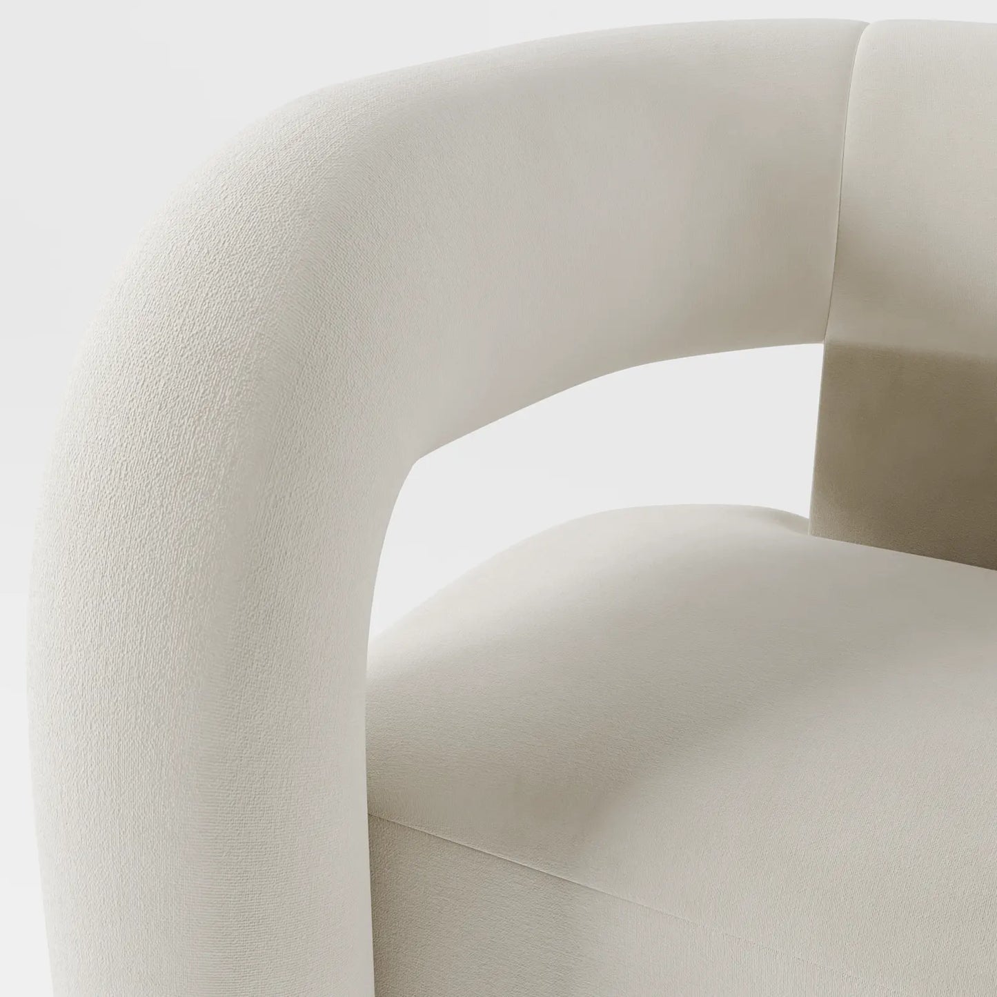 The Veridian Lounge: Architectural Sculptural Chair in Forest Velvet