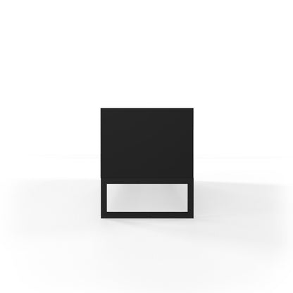 Matte Black Modern Media Console