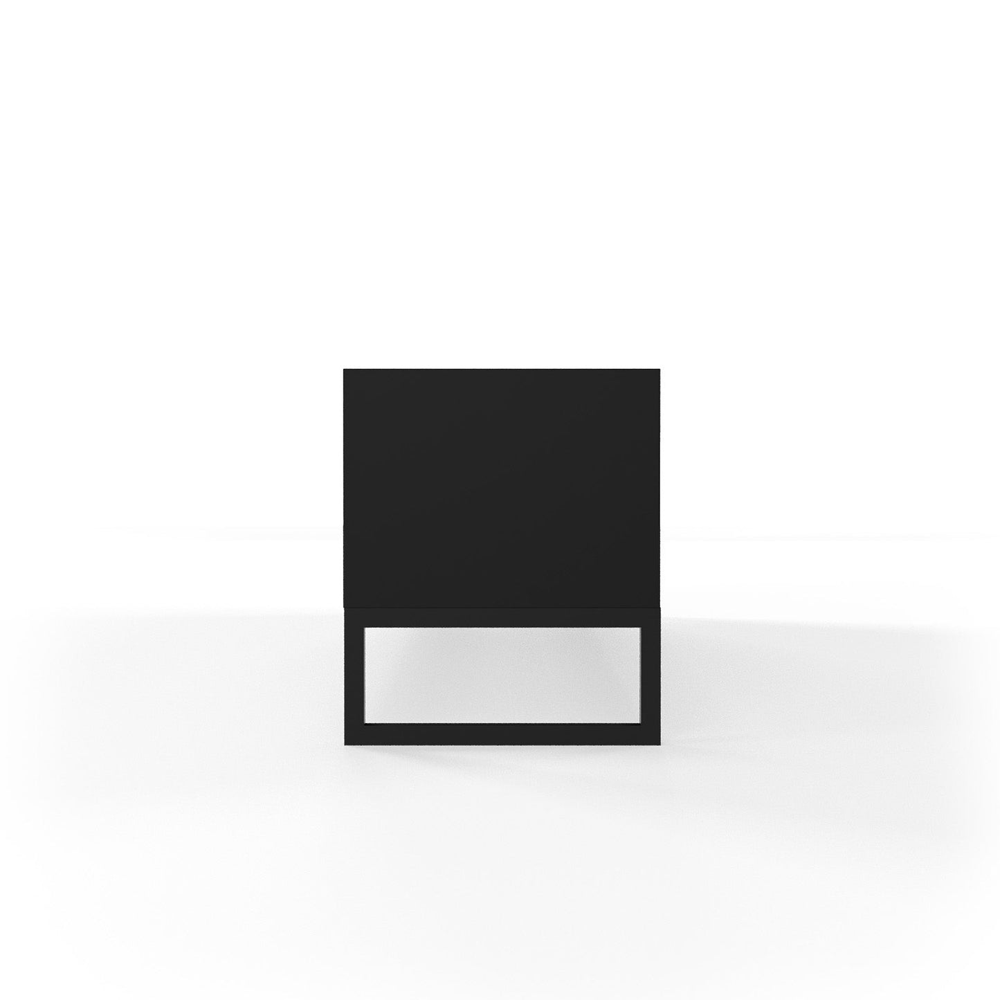 Matte Black Modern Media Console