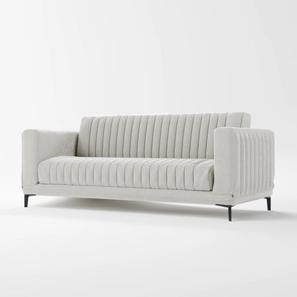 Luxe Ribbed Velvet 3-Seater Sofa Bed