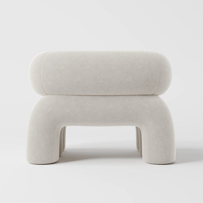 The Omni Lounge: Modern Avant-Garde Sculptural Chair in Pine Velvet