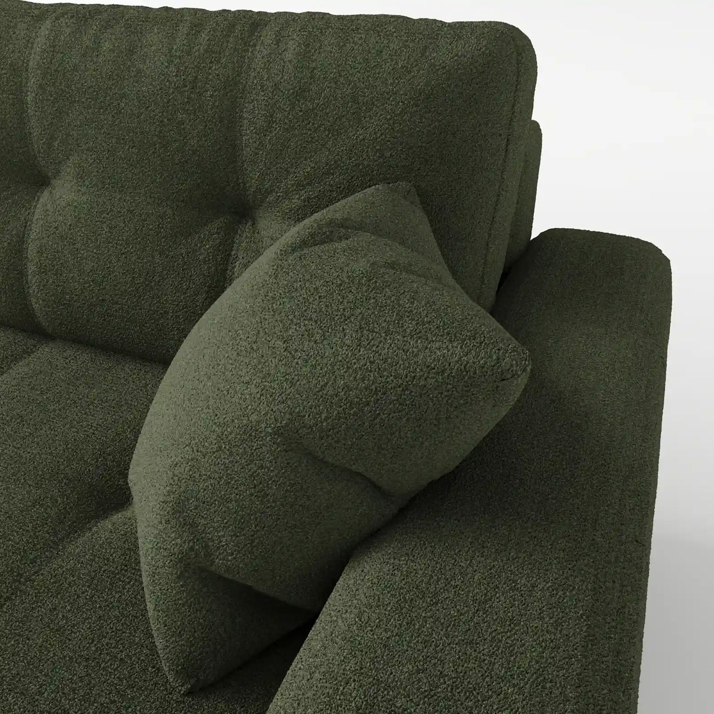 Sage Tufted 2-Seater Convertible Sofa Bed