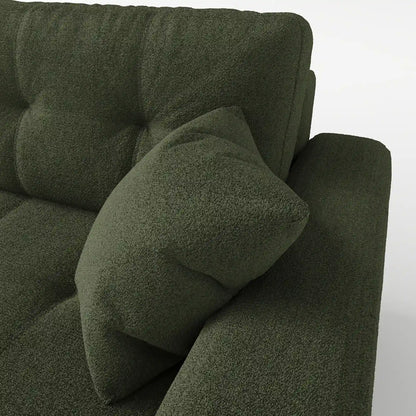 Sage Tufted 2-Seater Convertible Sofa Bed