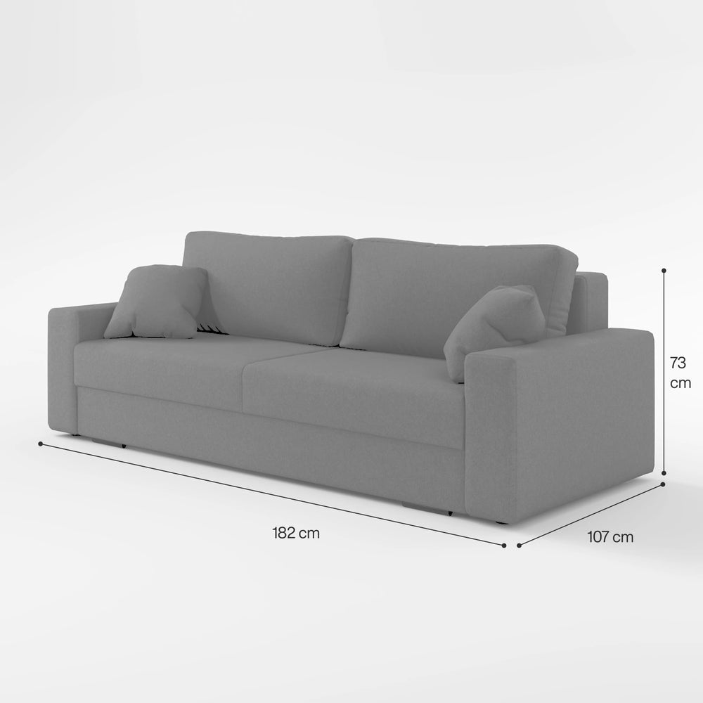Mint Minimalist Fabric 2 Seater Sofa Bed