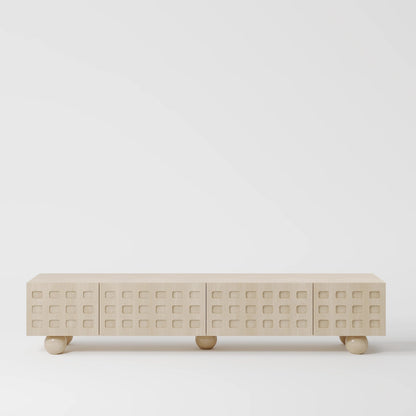 Asymmetrical Two-Tone Floating Media Unit