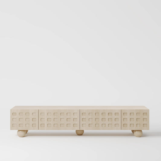 Asymmetrical Two-Tone Floating Media Unit