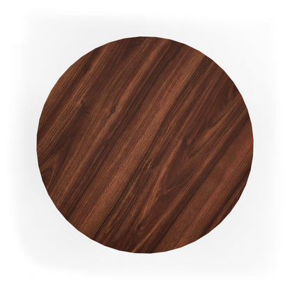 Modern Architectural Cafe Table with Vertical Fluted Column Support