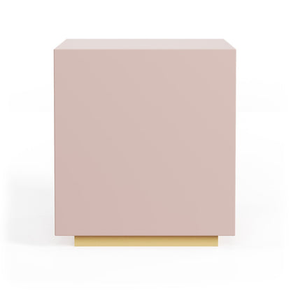 Blush Velvet Touch Bedside Table