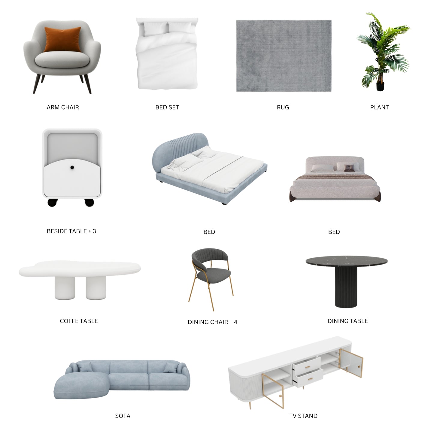 Blue/2Bedroom/29Items