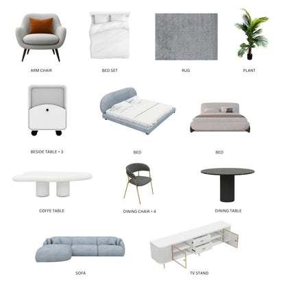 Blue/2Bedroom/29Items