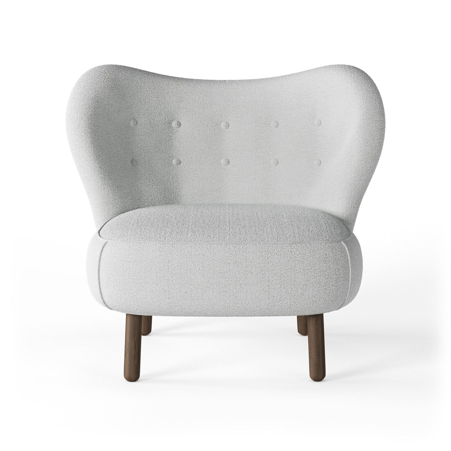Scandi-Inspired Soft White Bouclé Occasional Arm Chair