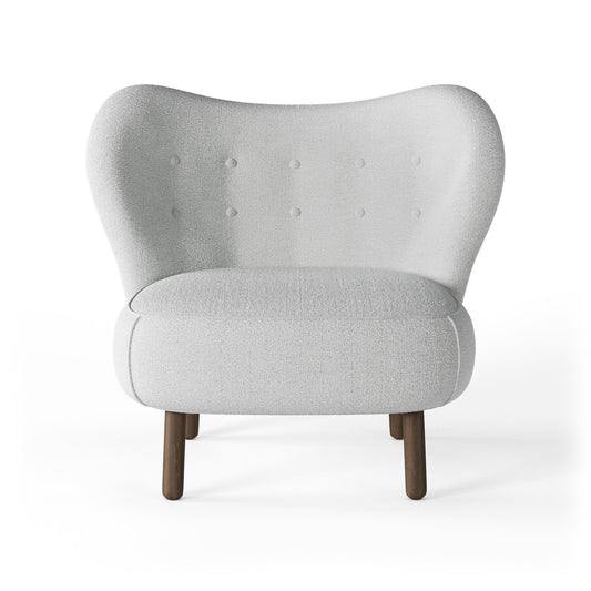 Scandi-Inspired Soft White Bouclé Occasional Arm Chair