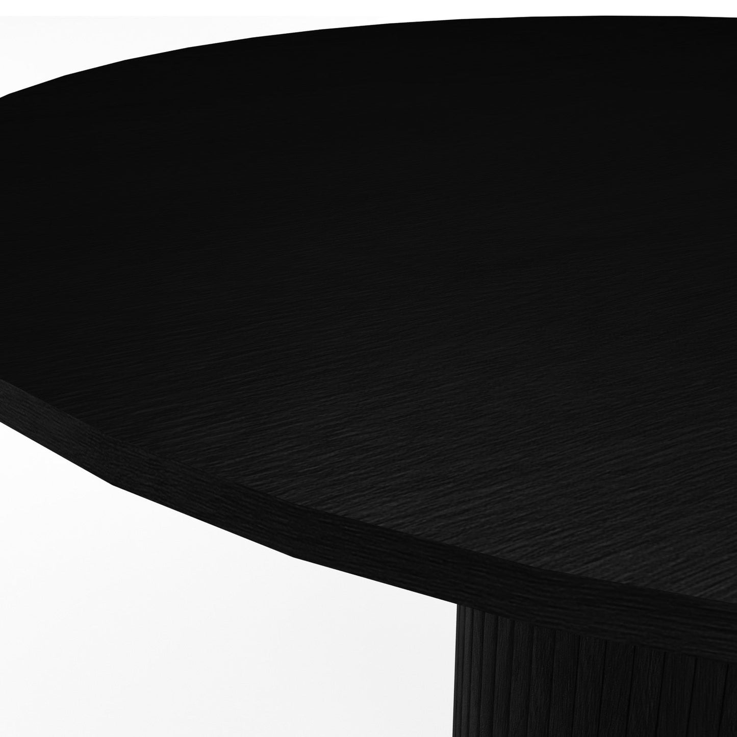 Modern Architectural Cafe Table with Vertical Fluted Column Support
