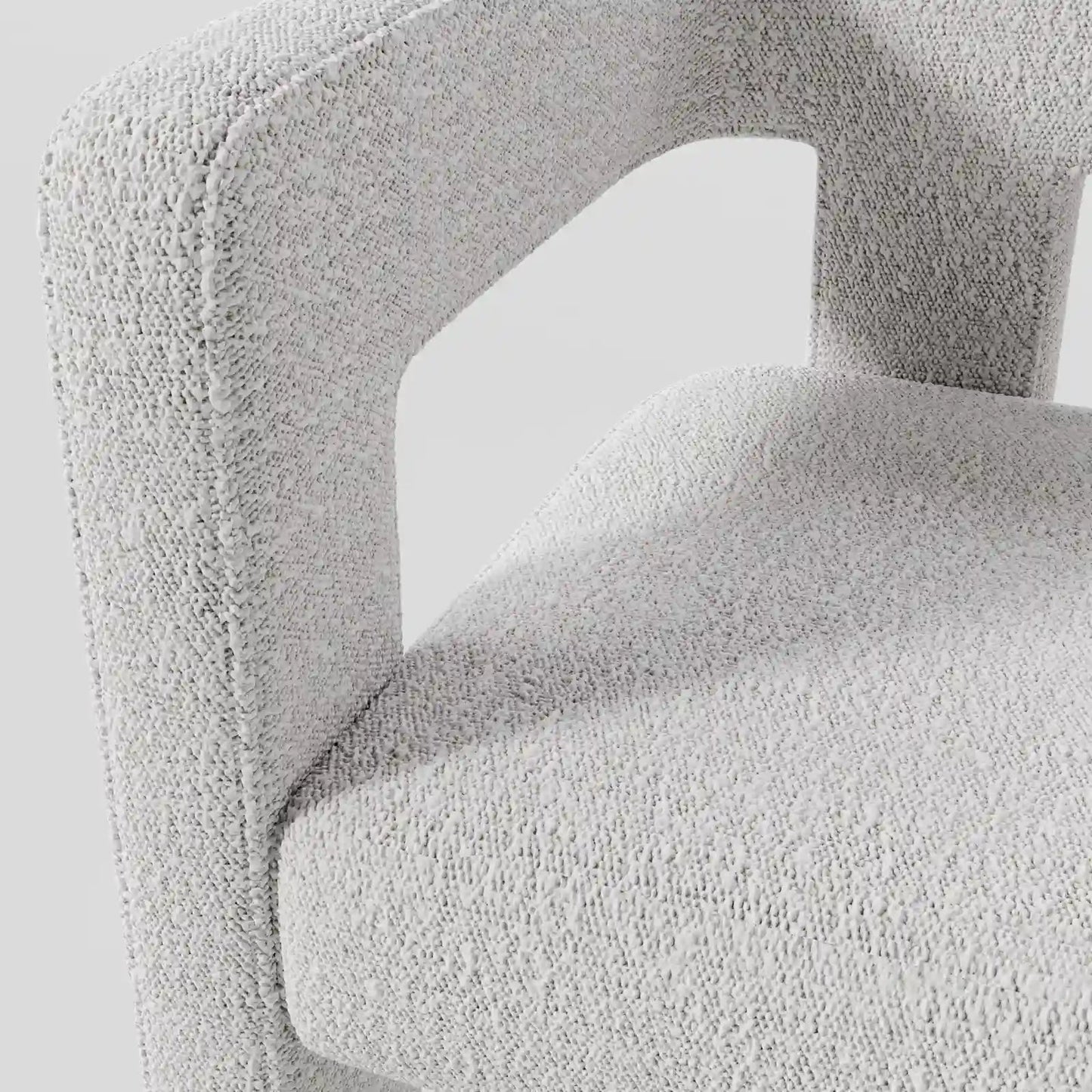 Modern Linear Accent Chair with Sculptural Pillar Frame