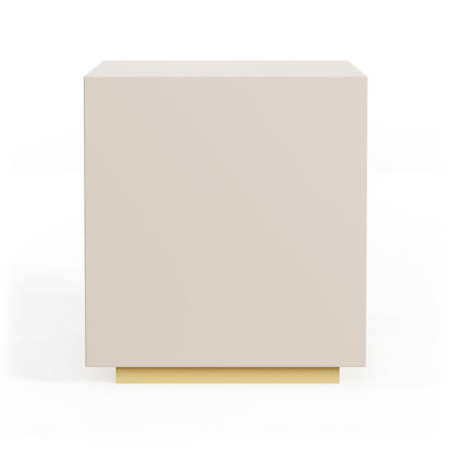 Blush Velvet Touch Bedside Table