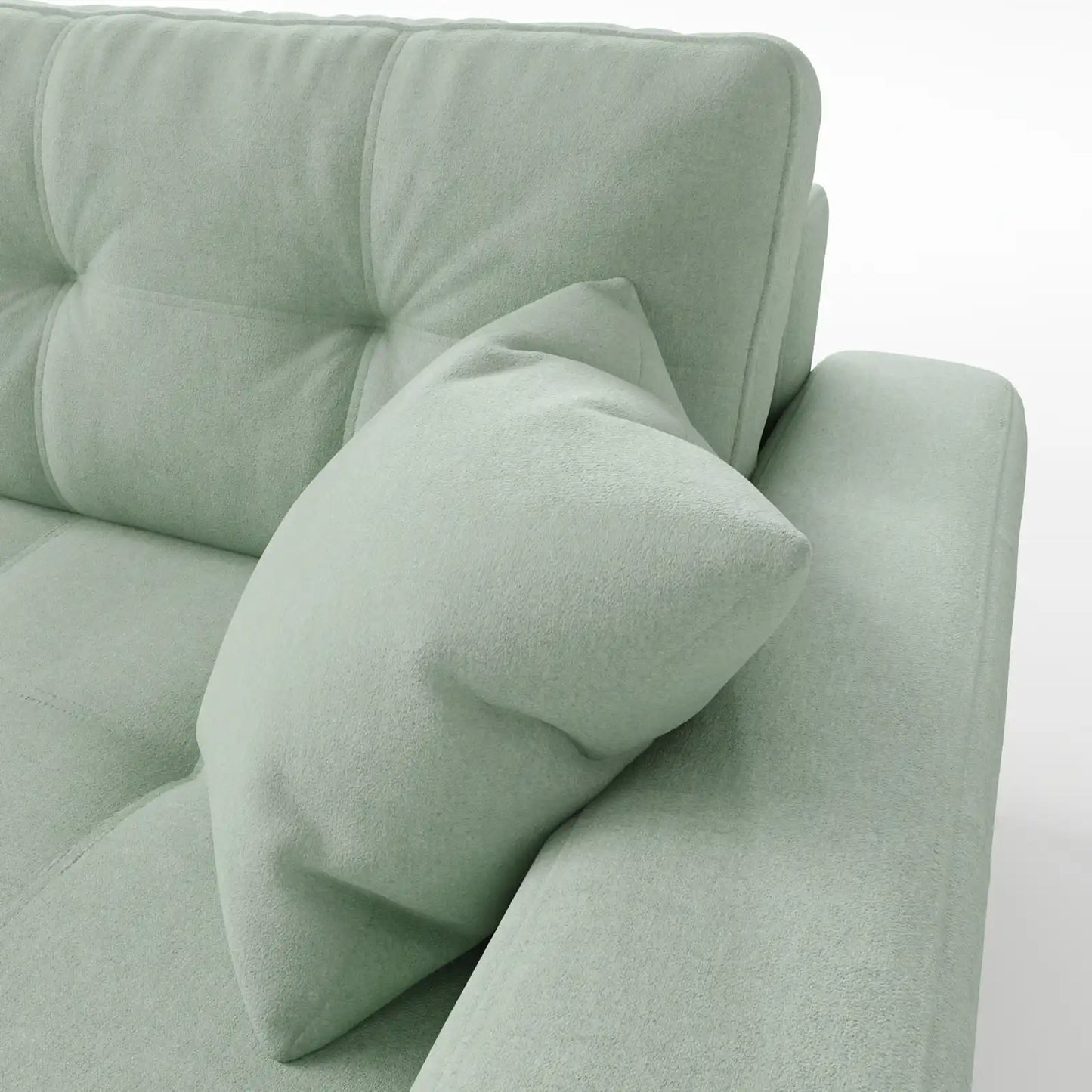 Sage Tufted 2-Seater Convertible Sofa Bed