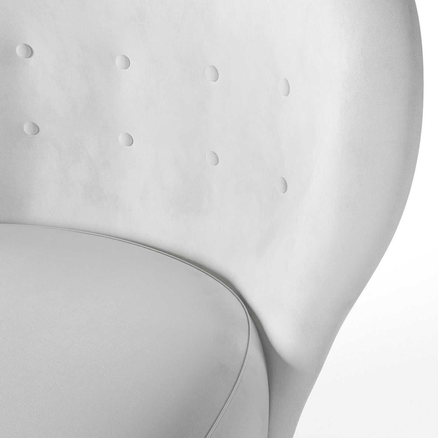 Scandi-Inspired Soft White Bouclé Occasional Arm Chair