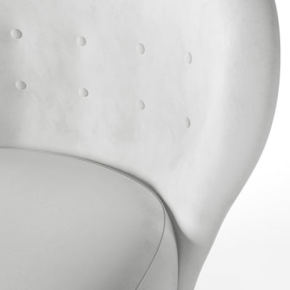 Scandi-Inspired Soft White Bouclé Occasional Arm Chair