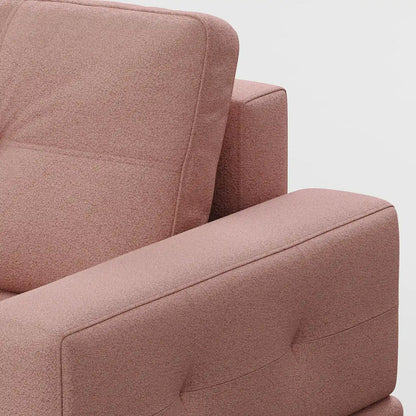 Contemporary Low-Profile Club Chair with Sculptural Wood Frame