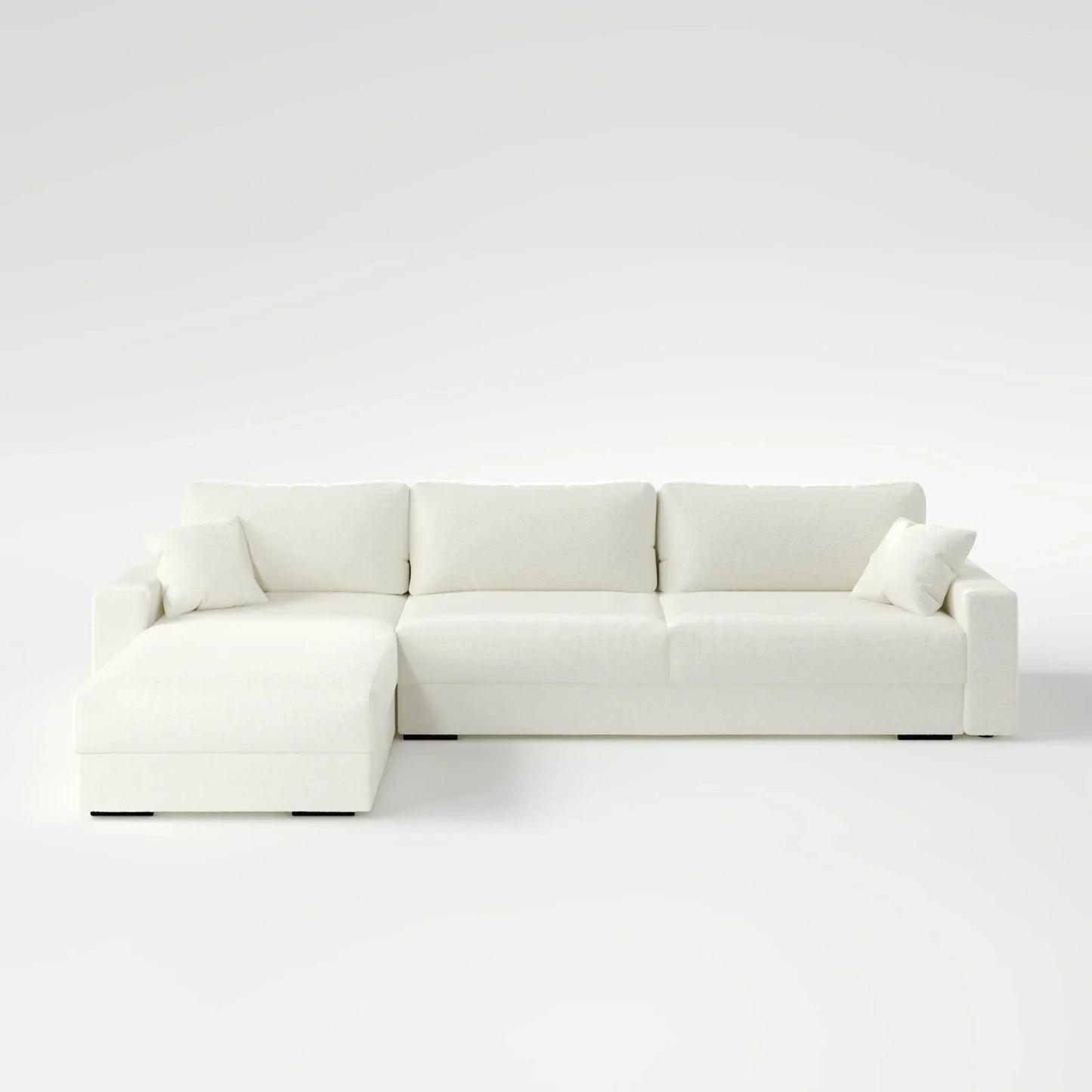 Earth-Tone Grand Sectional 4 Bed Sofa Bed