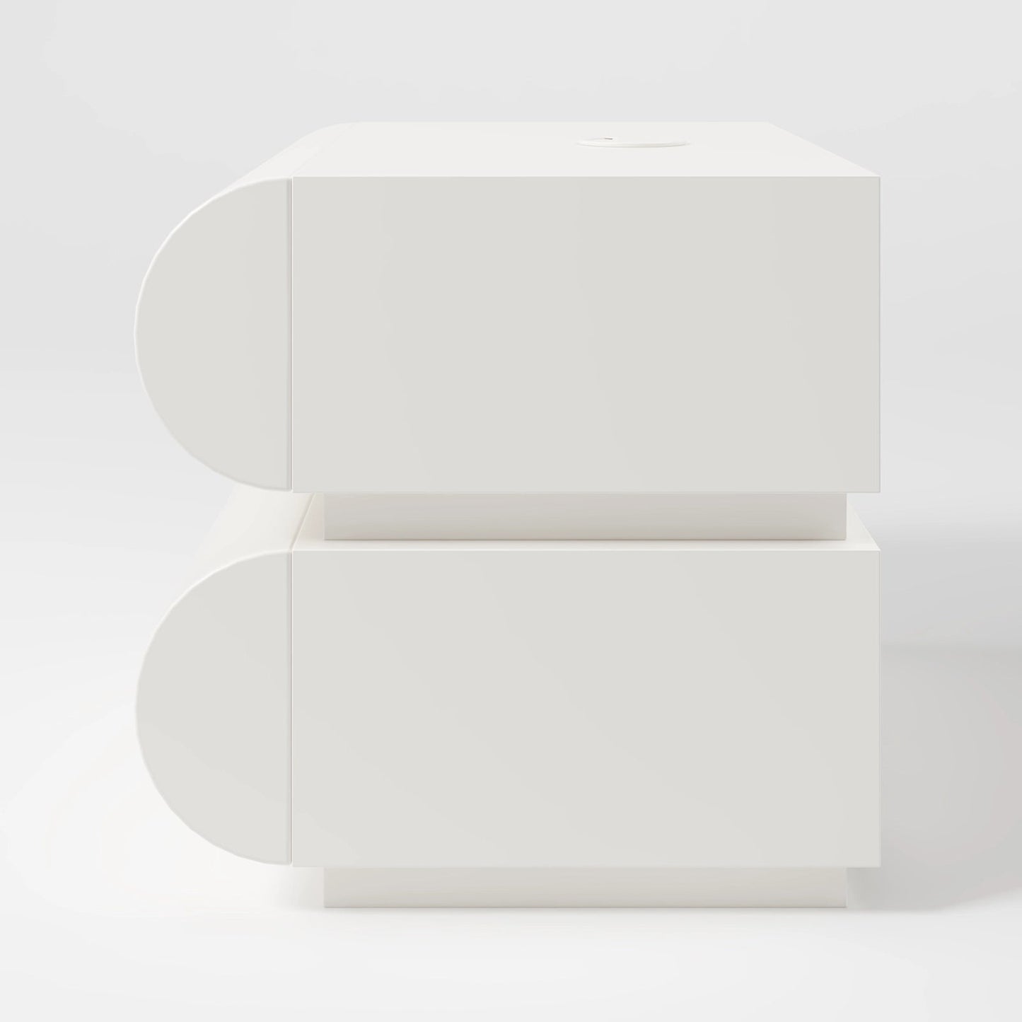 Arctic Capsule High Gloss Bedside Table