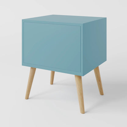 Arctic Minimalist Wood Bedside Table