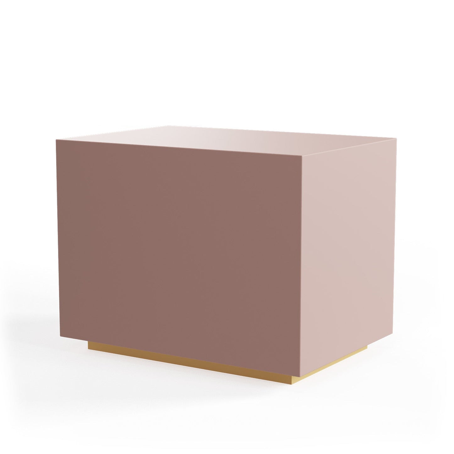 Blush Velvet Touch Bedside Table