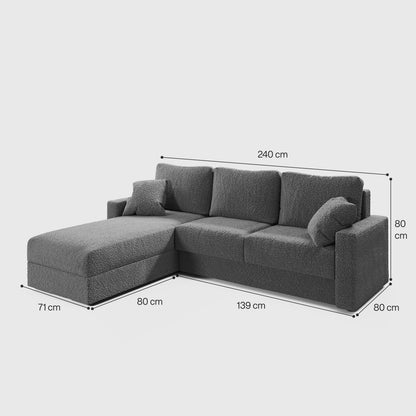 Aspen Grand 3-Seater Corner Sofa Bed
