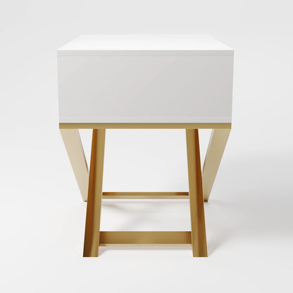 "Royal Ivory Cross Leg Bedside Table