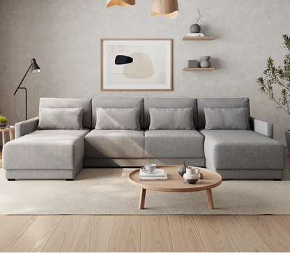 Artisan Slate U-Shaped Sectional Sofa Bed