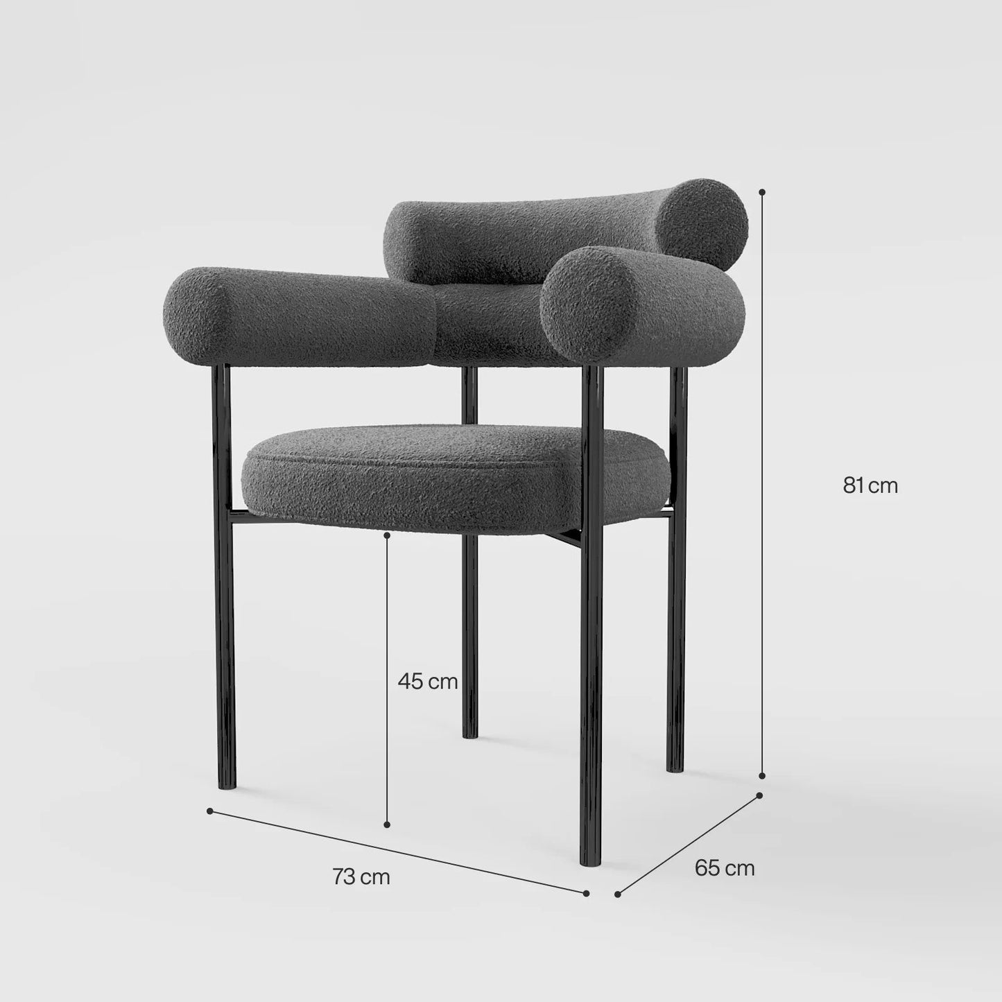 Cylindrical Bolster Dining Chair