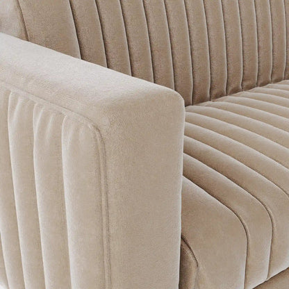 Luxe Ribbed Velvet 3-Seater Sofa Bed