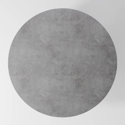The Monolith Round Table: Modern Brutalist Centerpiece in Textured Grey Stone