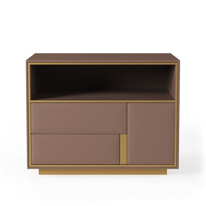 Blush Velvet Touch Bedside Table