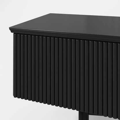 Ultra-Sleek Minimalist Black Media Console