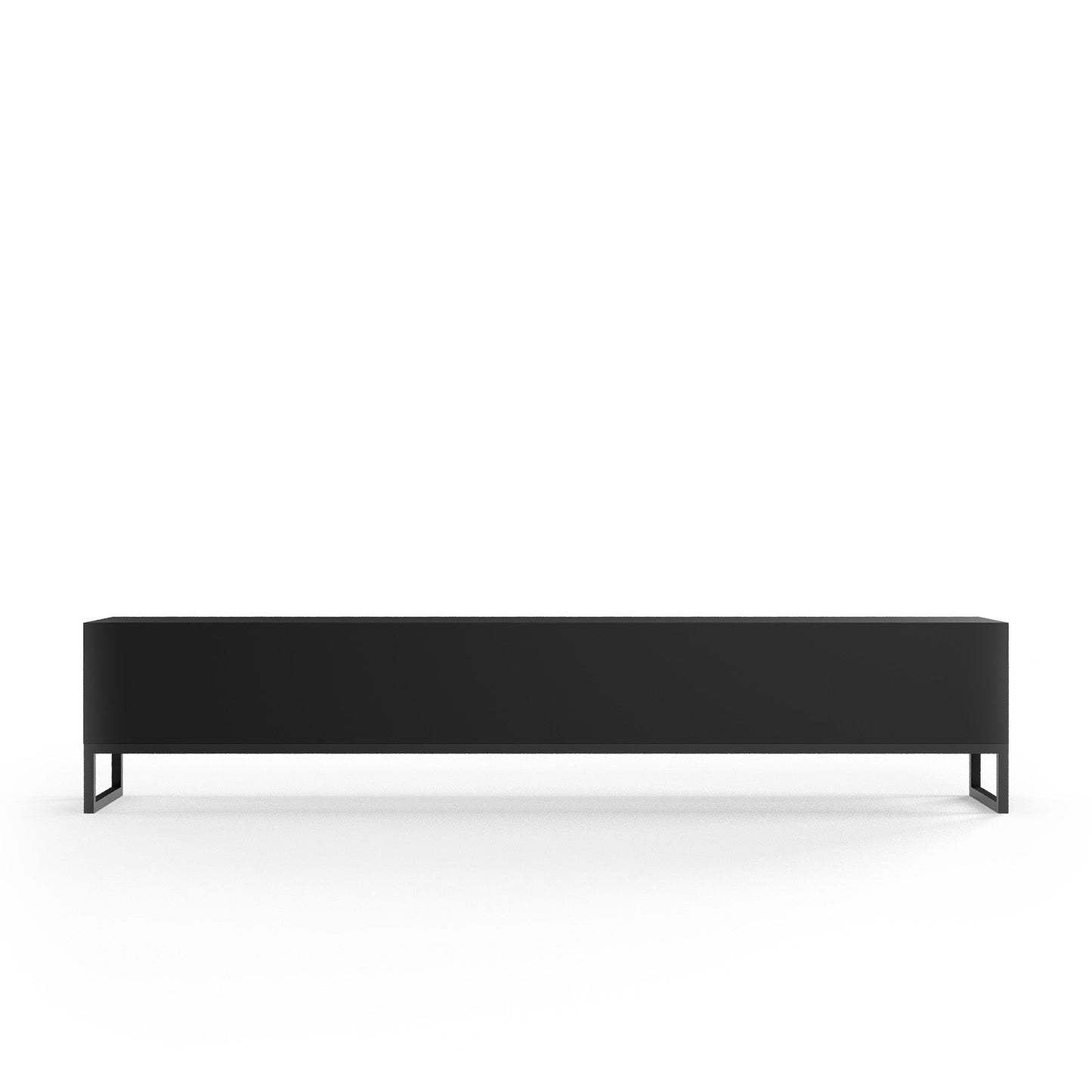 Matte Black Modern Media Console