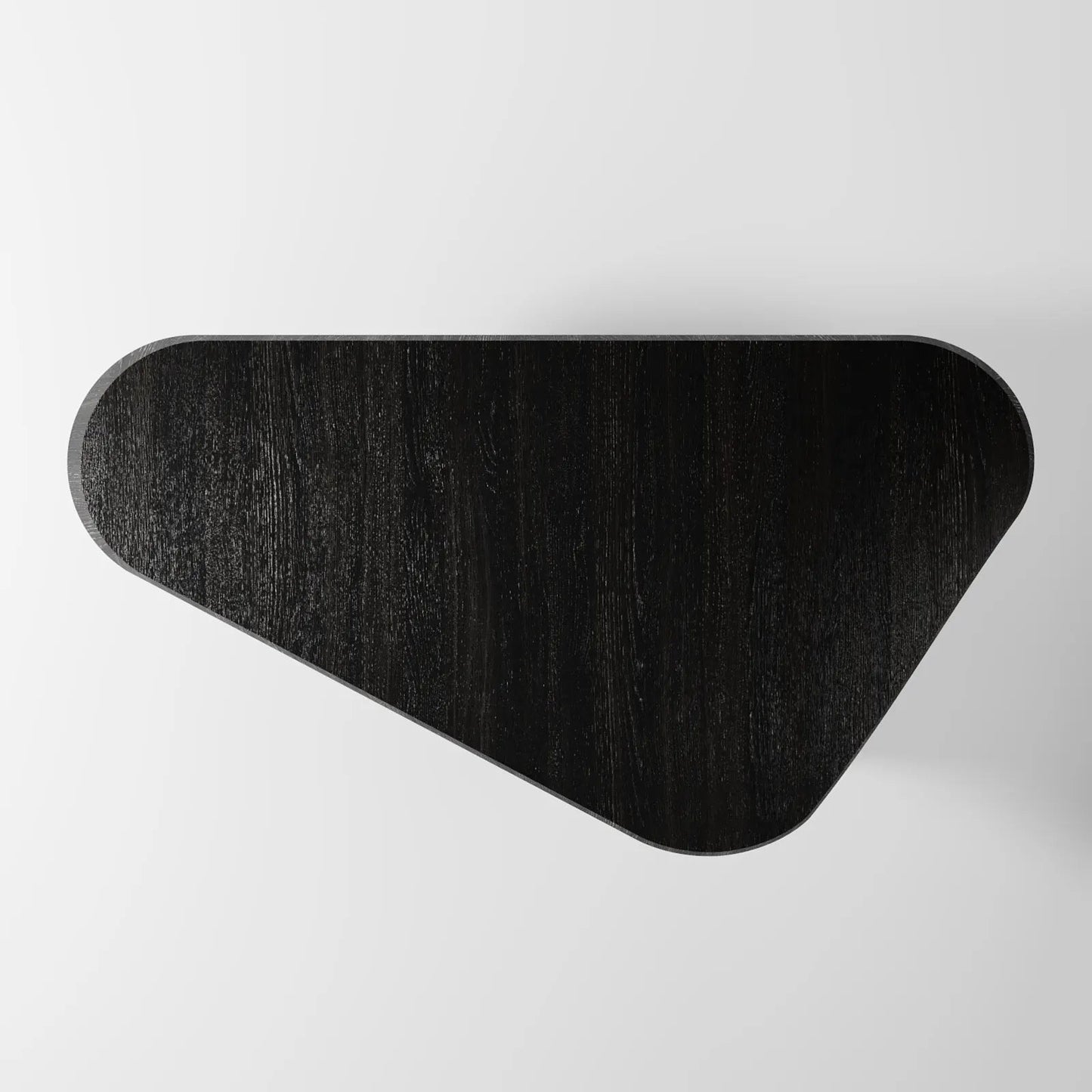 Artisanal Brutalist Trestle Table with Faceted Edge Geometry