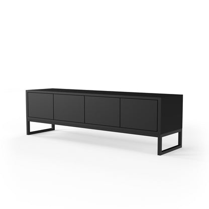 Matte Black Modern Media Console
