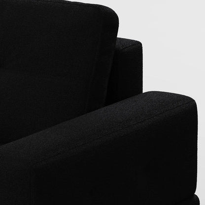 Contemporary Low-Profile Club Chair with Sculptural Wood Frame