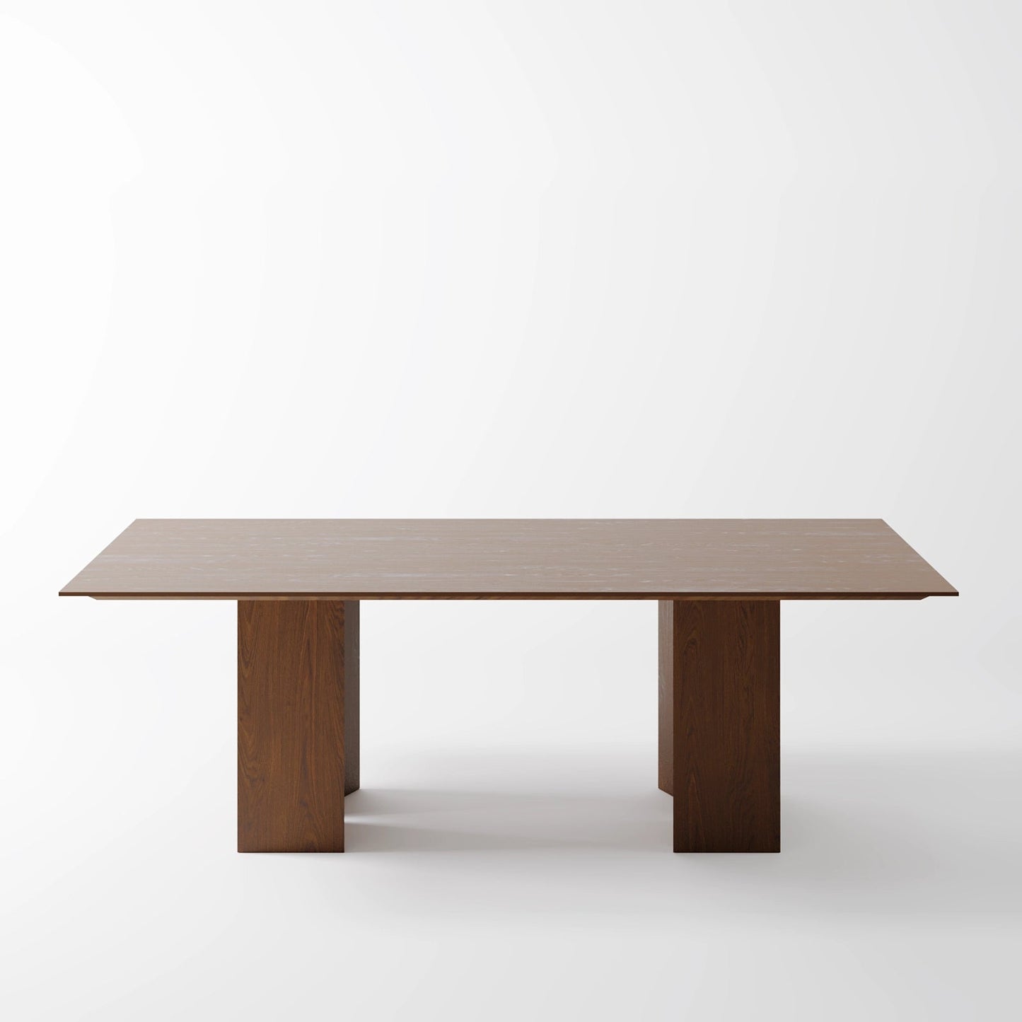 The Obelisk Dining Table: Minimalist Monolithic Table in Onyx Oak